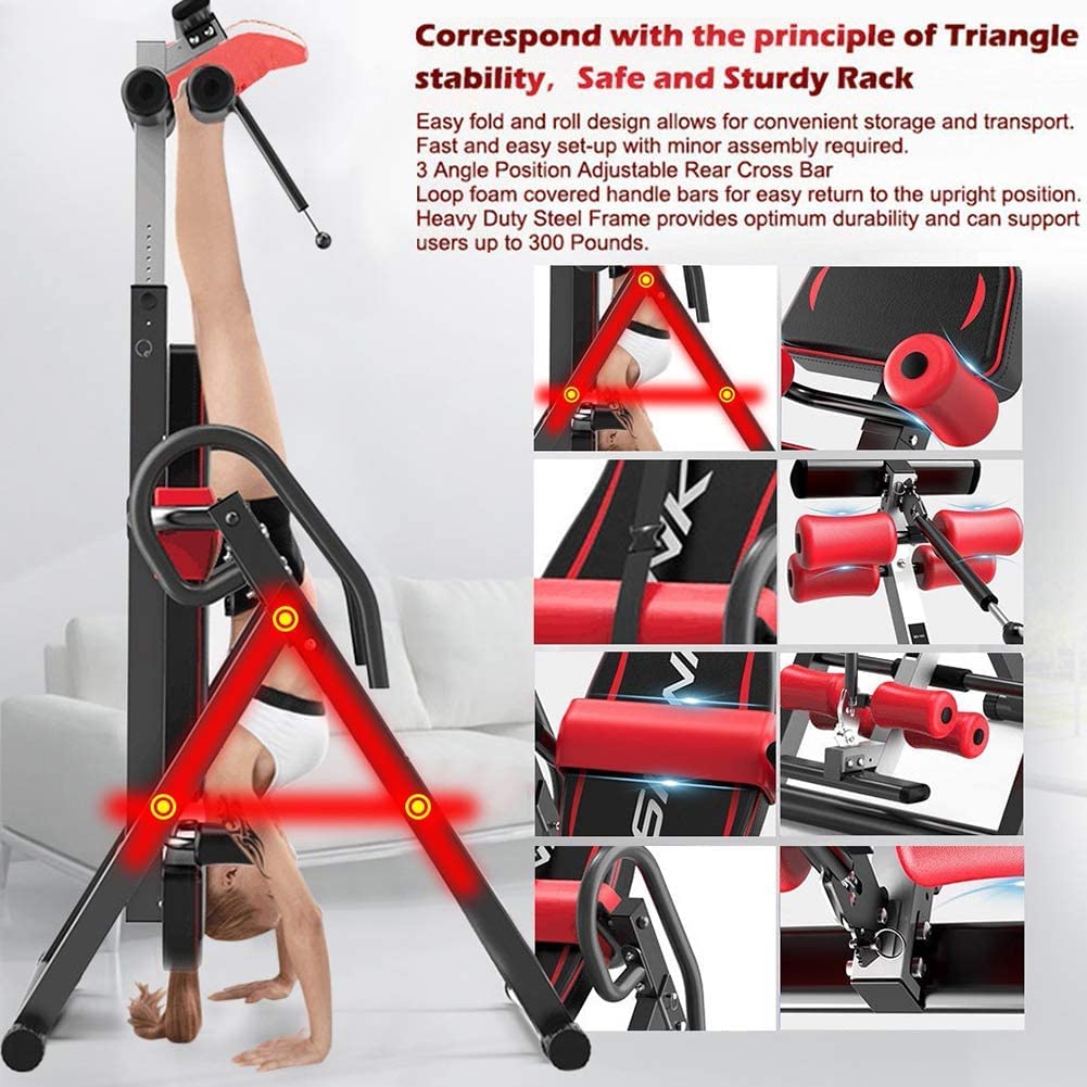 Mesa de inversión, máquina Invertida, Dispositivo eléctrico doméstico de elevación al revés, artefacto de Estiramiento del Cuerpo Humano, Equipo de Fitness de tracción de piernas y Disco