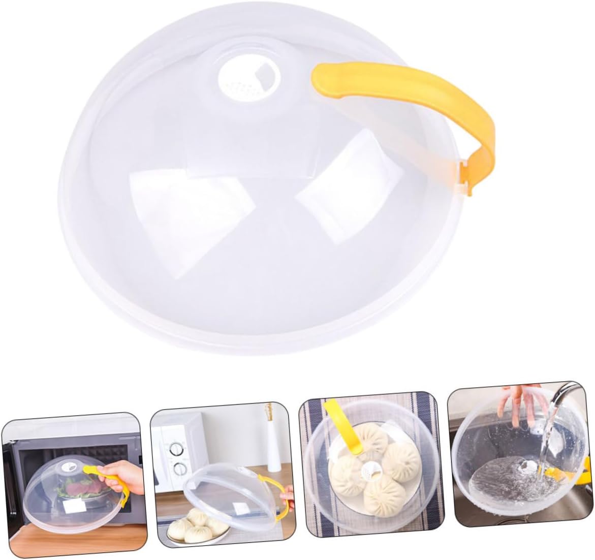 Microwave Covers for Food Splatter Microwave Plate Cover with Handle Splatter Design Fits Bowls Plates Stylish Kitchen Essential for Reheating Freshness
