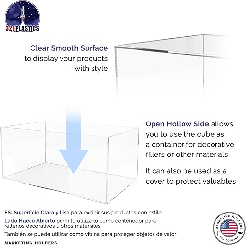 Miniatura 63 de Marketing Holder - Cubo de exhibición alto de 12 x 12 x 42 pulgadas, soporte de escultura artística de plexiglás acrílico, columna elevadora hueca