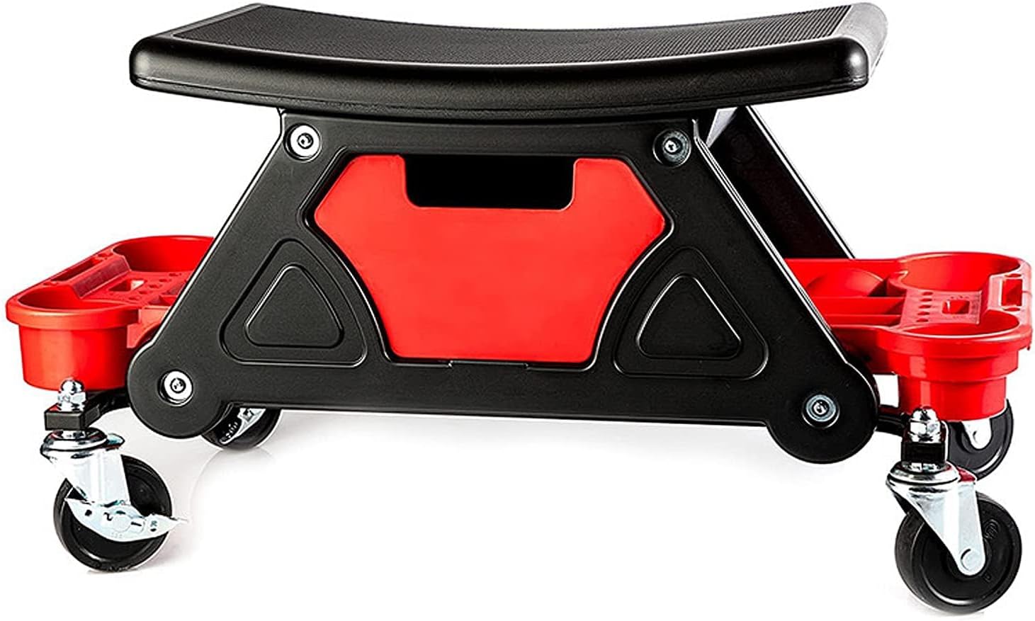 HENAE Rolling Mechanics Stool with Wheels,Creeper Seat with Pull Out Storage Drawer for Car Detailing,300LBS Capacity Heavy Duty Mechanic Chair with Lockable Rollers for Home Garage Auto Repair