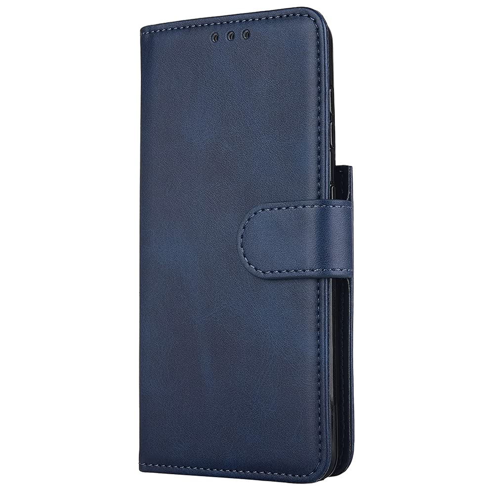 JINYUAN Compatible with Galaxy S21 5G Wallet Case, Flip Phone Cover with Card Holder for Women & Men, Commuter Series PU Leather Folio for Samsung S21 Cases 6.2 inch-Blue