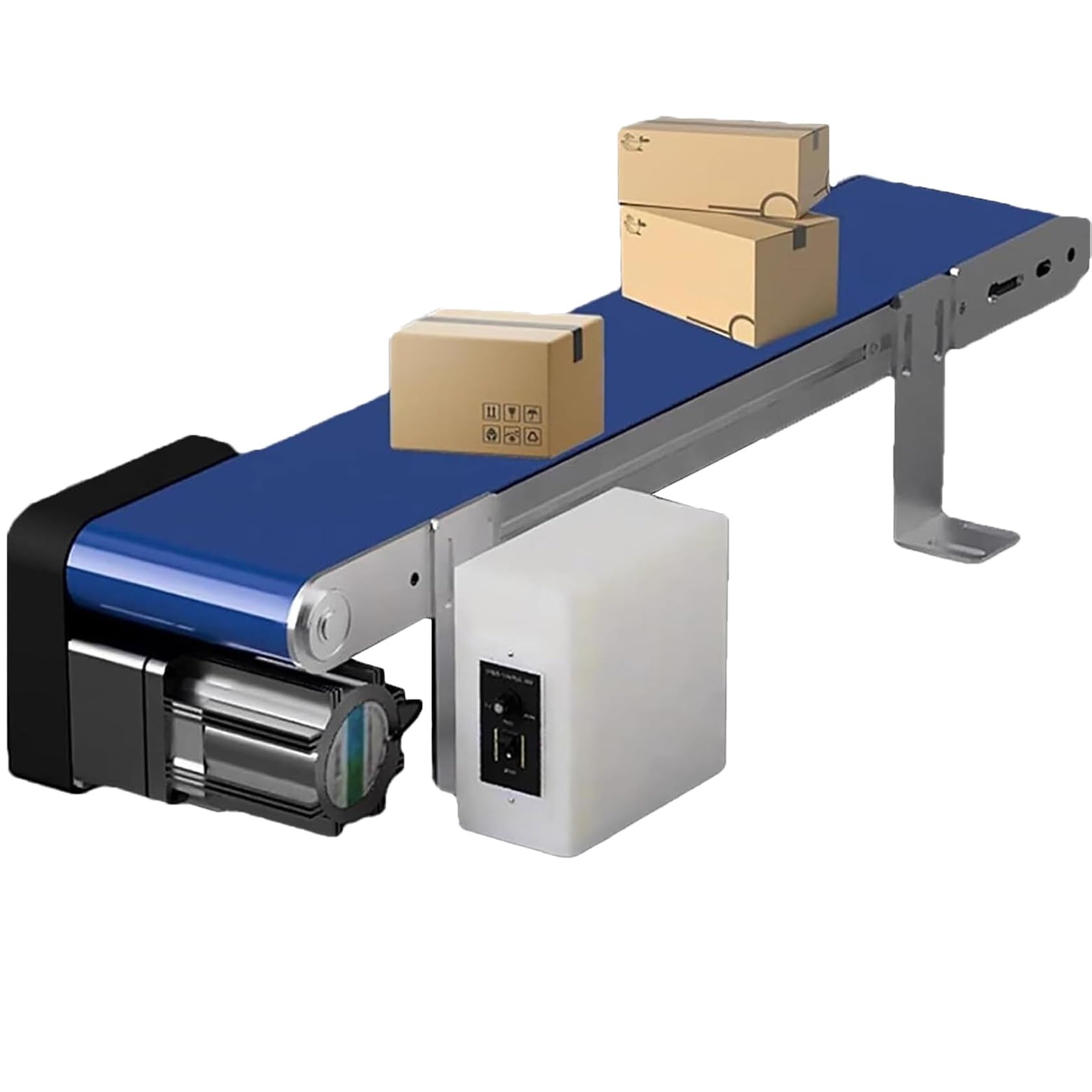 Mini-Förderband mit einstellbarer Geschwindigkeit, 400 mm, PVC-Desktop-Produktionslinie für Auto-Reibungskraft-Experimente, effiziente Laborausrüstung