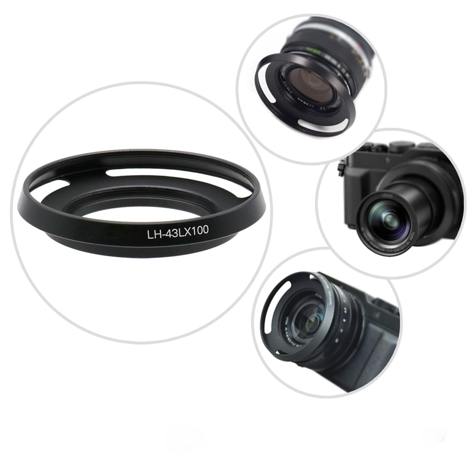 Amazon | Toileum LH-43LX100レンズフード（対象カメラ：Lumix DMC