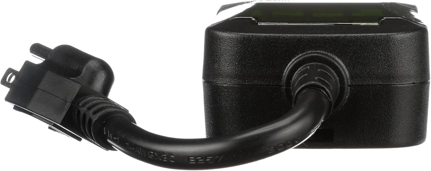 Coleman Cable Woods Digitaler Timer für den Außenbereich, 7 Tage, 2 Steckdosen, Schwarz