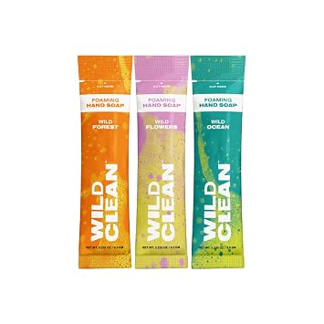 | Foaming Hand Soap Refills | Eco Frienndly, Plastic Negative| Variety Pack Scents Wild Flowers, Wild Forest, Wild Ocean | 3 Pack Refills | Makes 3 11oz Bottles 33oz total