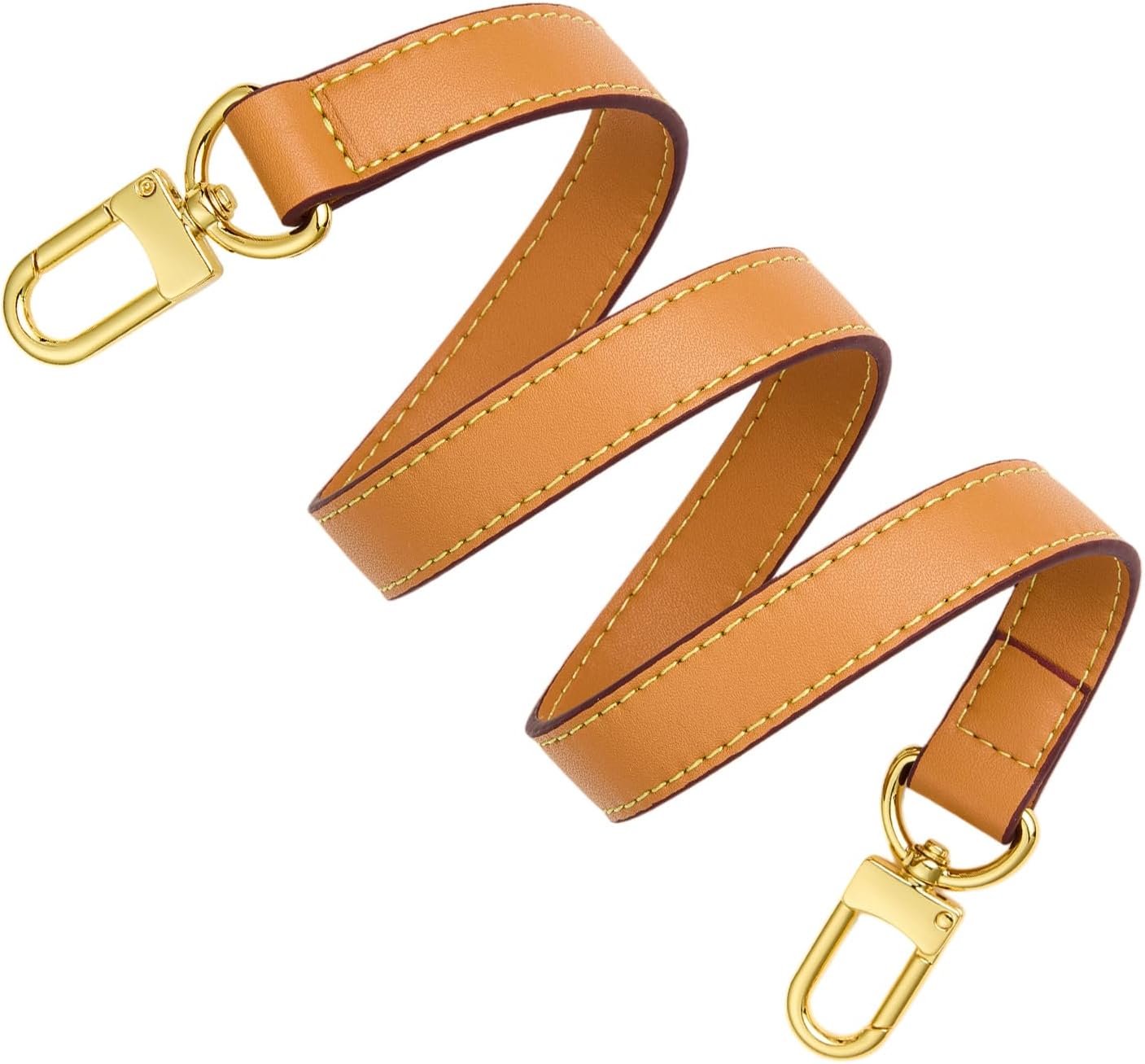 Vachetta Leather Replacement Bags Wide Strap Shoulder Short Straps for Speedy Graceful Pochette Diane or Handbag (Beeswax)