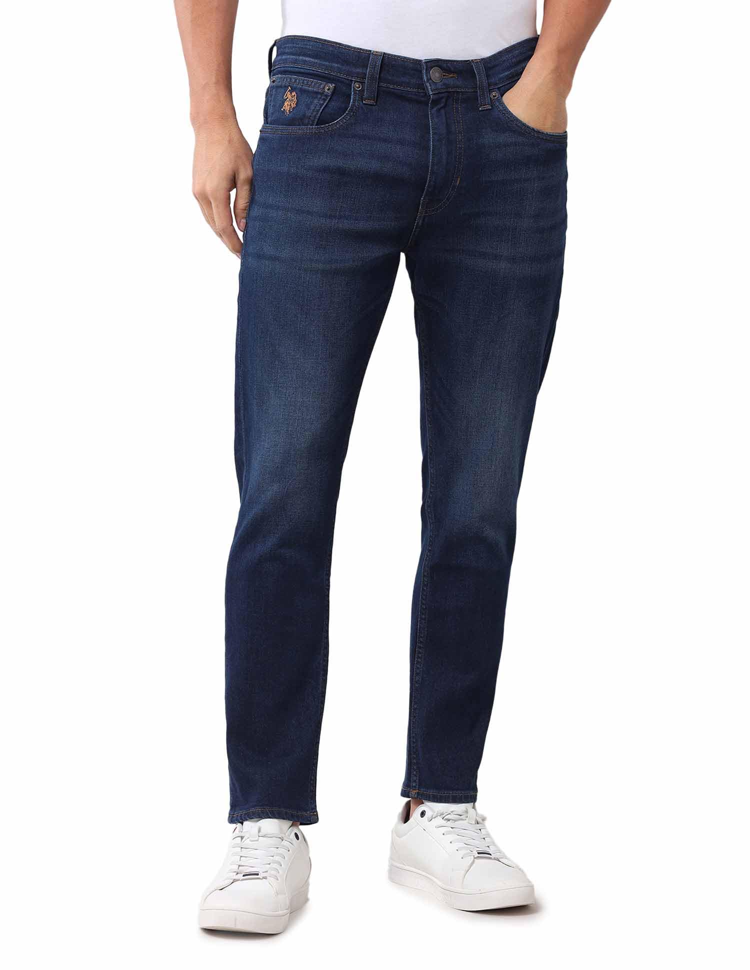 u.s. polo assn. denim co. Men's Solid Mid Rise Cotton Button Regular Jeans-picture-23