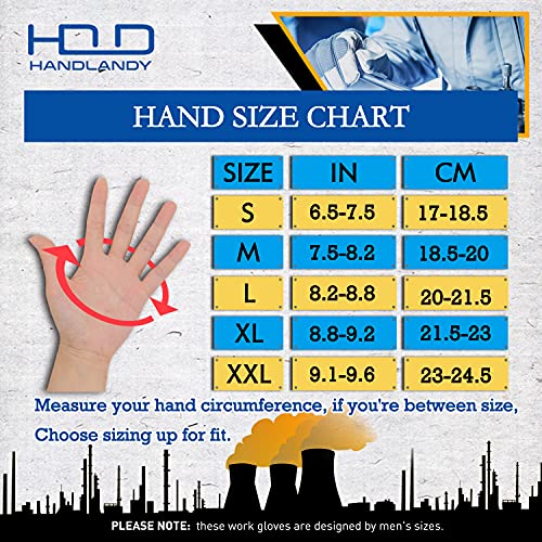 image for HANDLANDY Work Gloves Mens & Women, Utility Safety Mechanic Working Gl