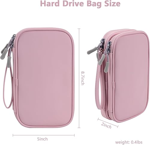 Miniatura 2 de Funda de transporte portátil para disco duro externo, compatible con Toshiba Canvio, Seagate, Western Digital WD, Samsung SSD T9T7 bolsa de disco