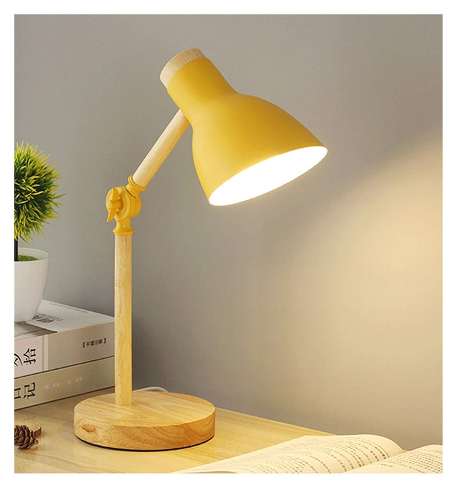 Amazon.co.jp : ZHUSHI 現代の無垢木製電気スタンド180度回転眼保護LED