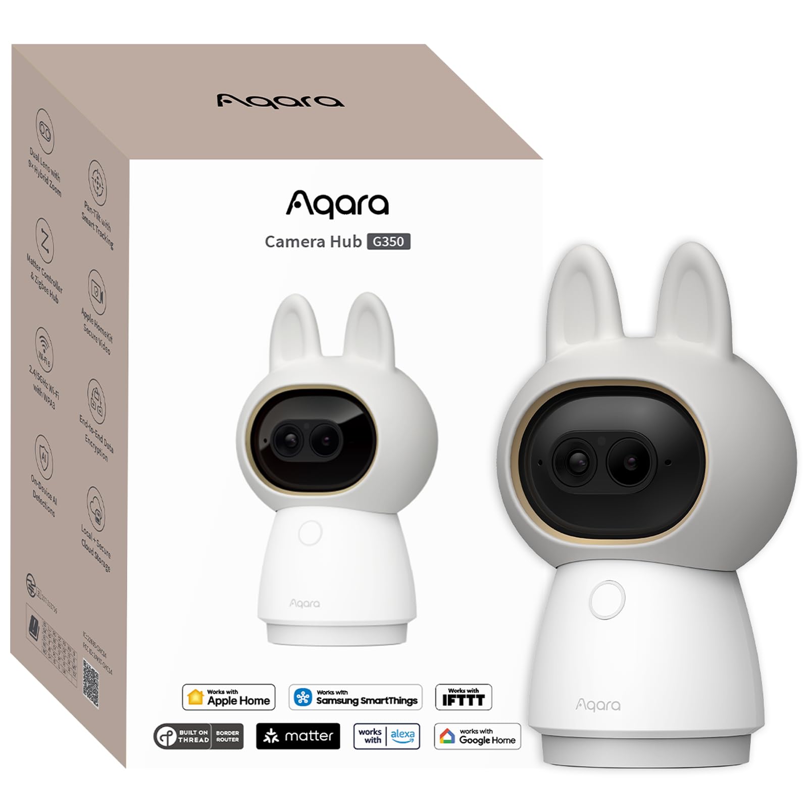 Amazon.co.jp: Aqara カメラハブ G350 監視 防犯カメラ 室内 4K広角