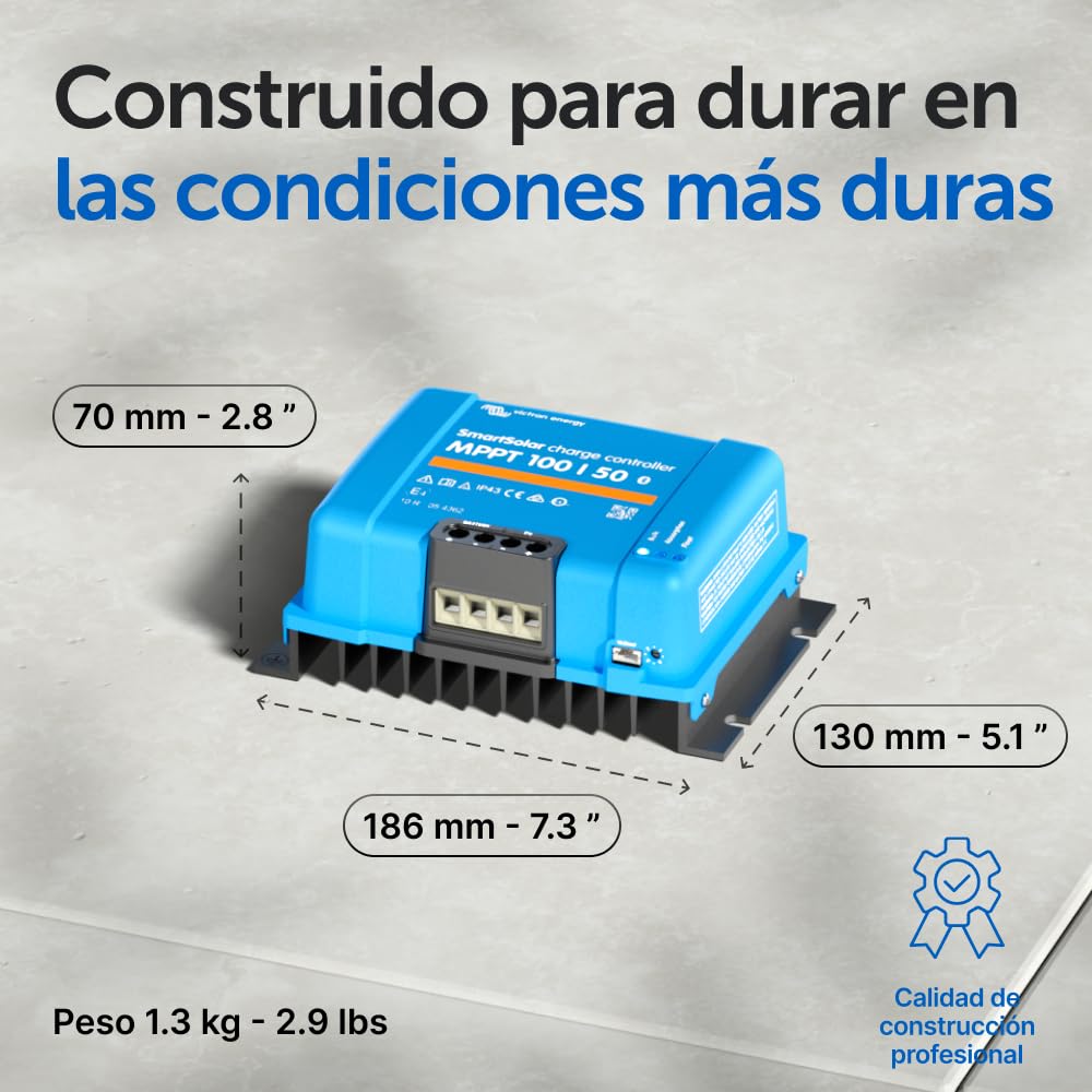 Victron Energy SmartSolar MPPT 100V 50A 12/24V Controlador de Carga Solar con Bluetooth