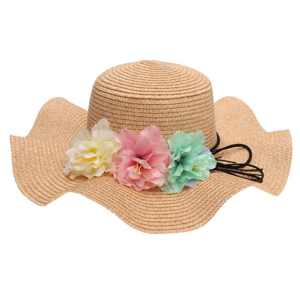 Enakshi® Women Beach Derby Cap Floppy Fold Sun Straw Hat Four Little Flowers Khaki|Clothing, Shoes & Accessories | Womens Accessories | Hats-image-39