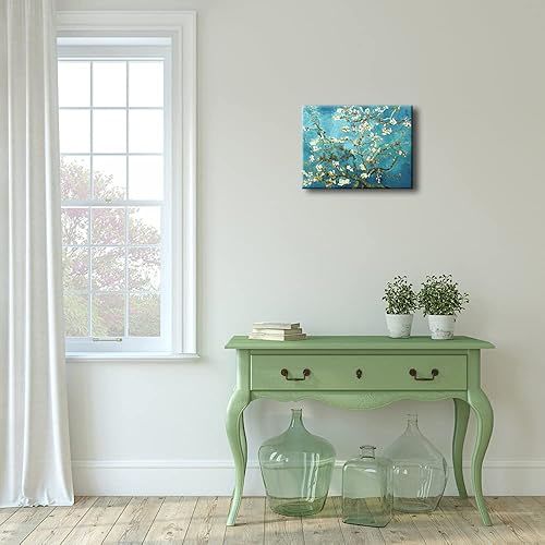 Miniatura 4 de Pyradecor Modernas pinturas al óleo famosas de flor de almendra, impresiones en lienzo de Van Gogh, cuadros florales sobre lienzo, arte de pared