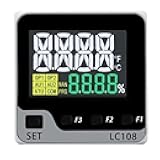 LVSEDTAL 0-10V Input 48 * 48 Panel Size LCD PID Temperature Controller Relay/SSR/4-20mA/0-10V Output(Relay Output 2alarms)