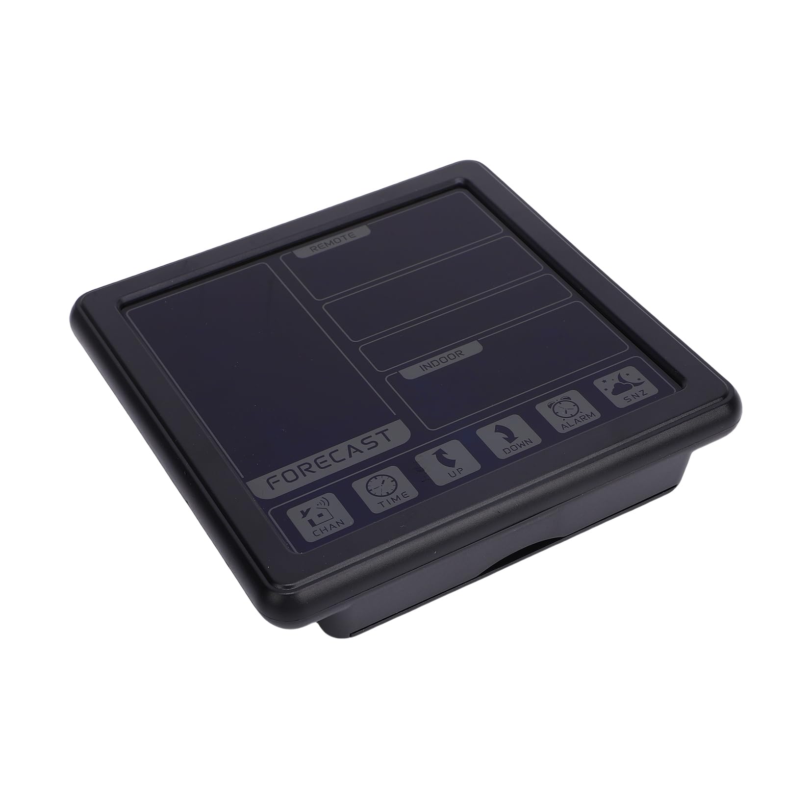 Station météo sans fil intérieure/extérieure avec thermomètre et hygromètre, écran tactile couleur, horloge météo avec capteur déporté, mesure de la température et de l'humidité, (TS-3310-BK Noir)