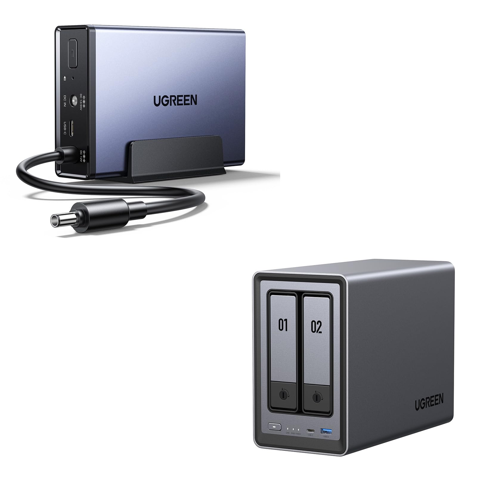 UGREEN NASync DXP2800 NAS a 2 alloggiamenti con UPS
