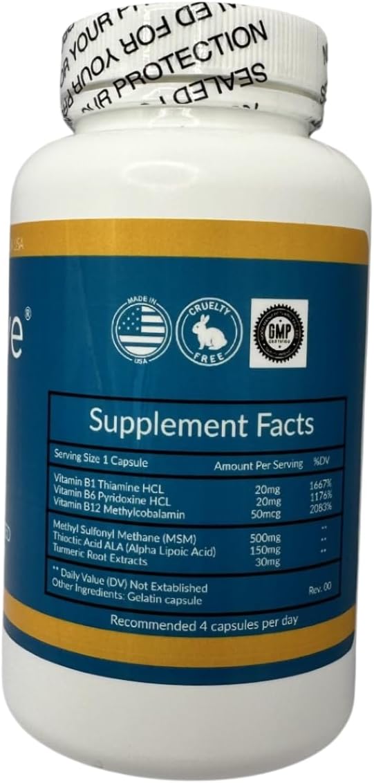 Dr. Formulated Dietary Supplement with Alpha-Lipoic Acid, Vitamin B1, B6, B12, Methyl Sulfonyl Methane, 120 Capsules