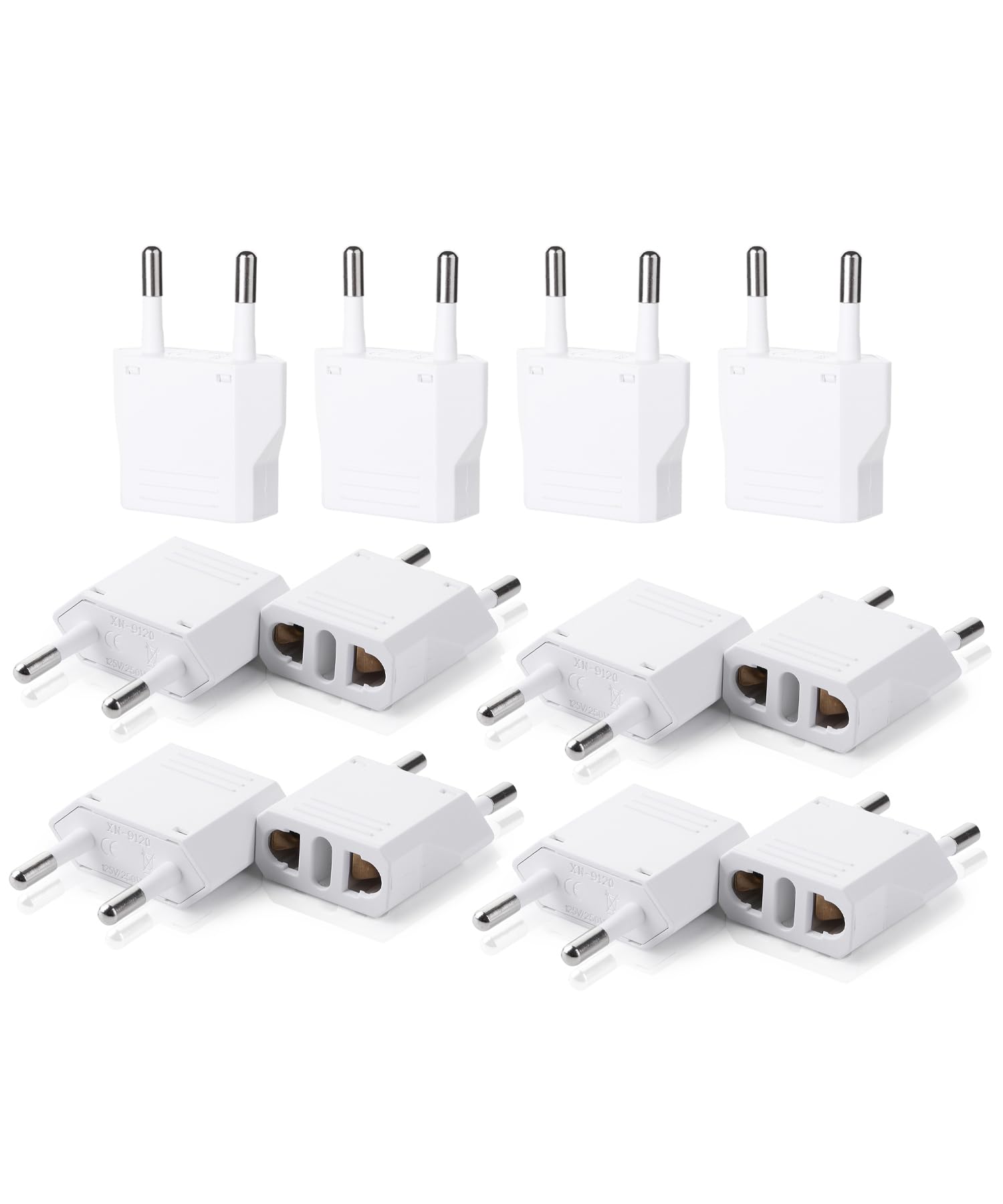 bates choice Bates travel adapter EU, 12 pieces, US plug to Europe-picture-25
