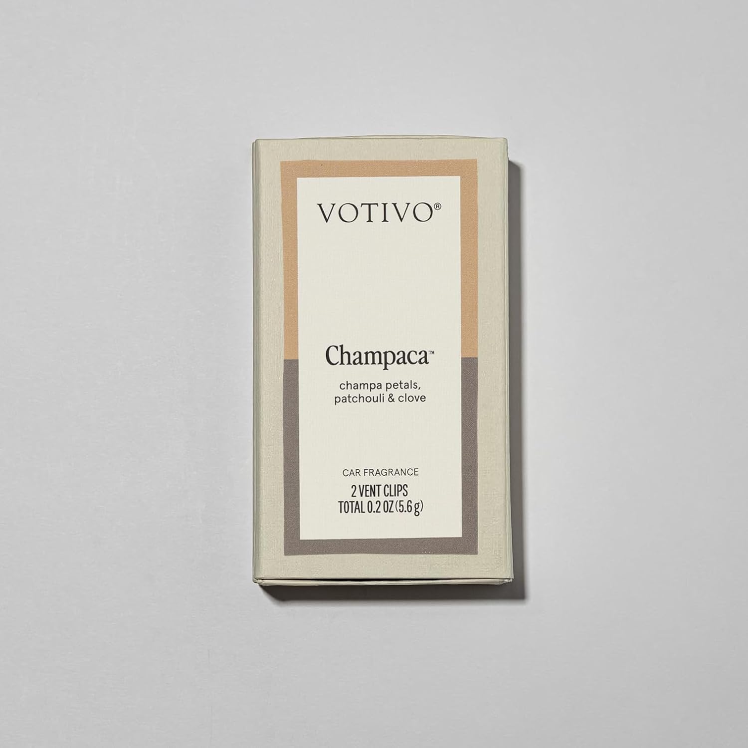 Votivo Champaca Car Fragrance 2-Pack | Auto Vent Clip Car Fresheners | Patchouli Scent for Vehicle | Provides Long Lasting Premium Scent for Auto
