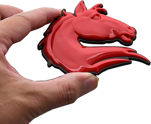 Miniatura 10 de Par de emblemas de cabeza de caballo personalizados para guardabarros 3D de repuesto para Bronco Mustang GT Silverado Sierra RAM 2021-2023 Vehículo