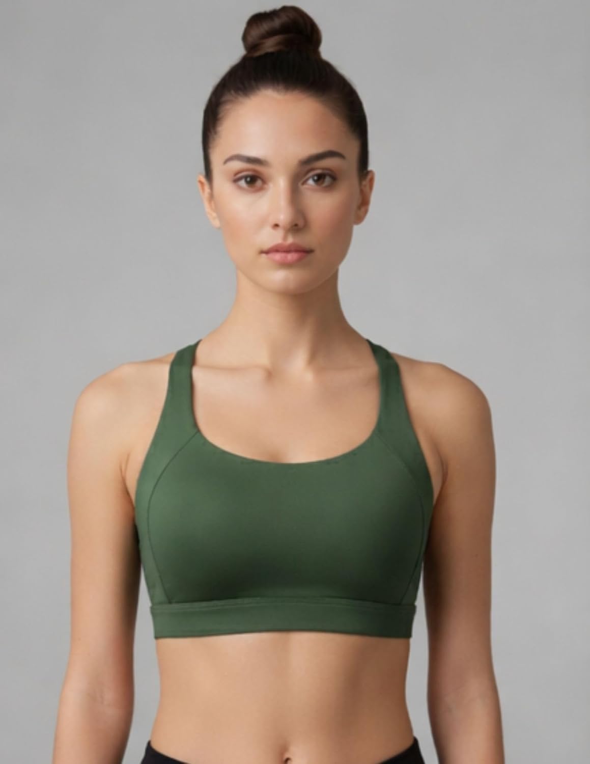 2-Pack High Impact Sports Bra for Women, Sewn-in Pads Molded Cups, Adjustable Straps for Running Gym Workout