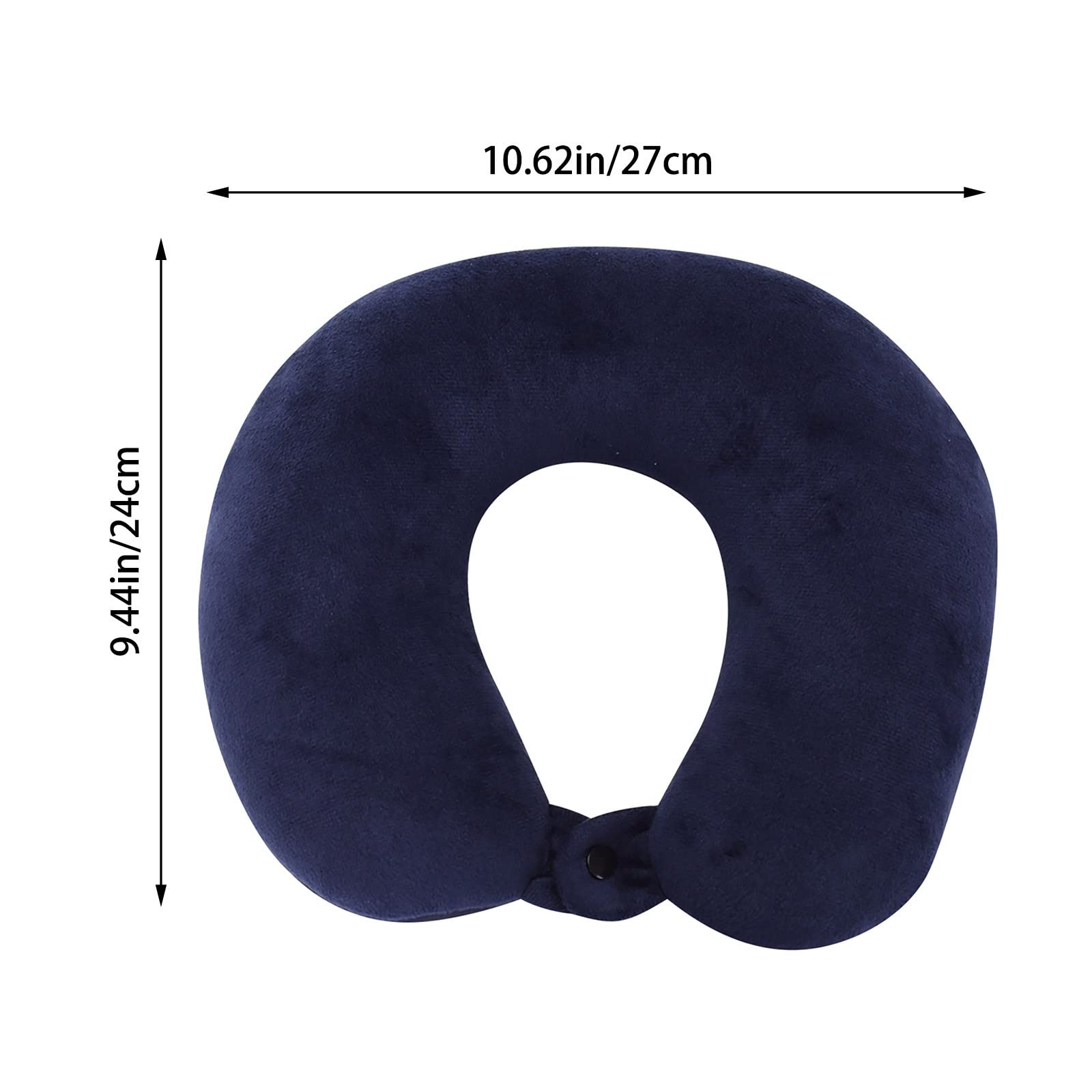 Almohada de viaje para el cuello, de espuma viscoelástica, cojín de apoyo para la cabeza, para avión, tren, coche, oficina, almohadas de vuelo esenciales para un largo recorrido para dormir, acampar