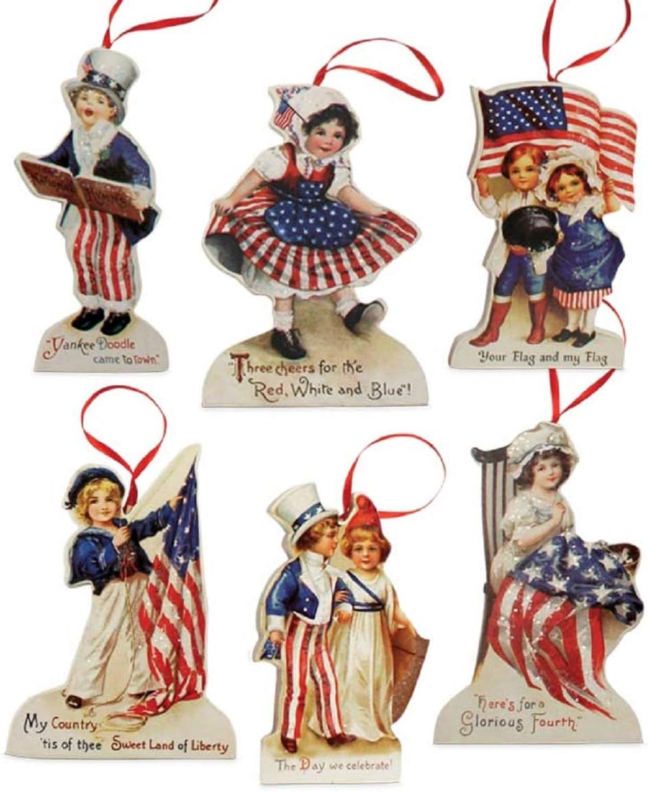 Bethany LoweAmericana Die Cut Patriotic Ornament Set