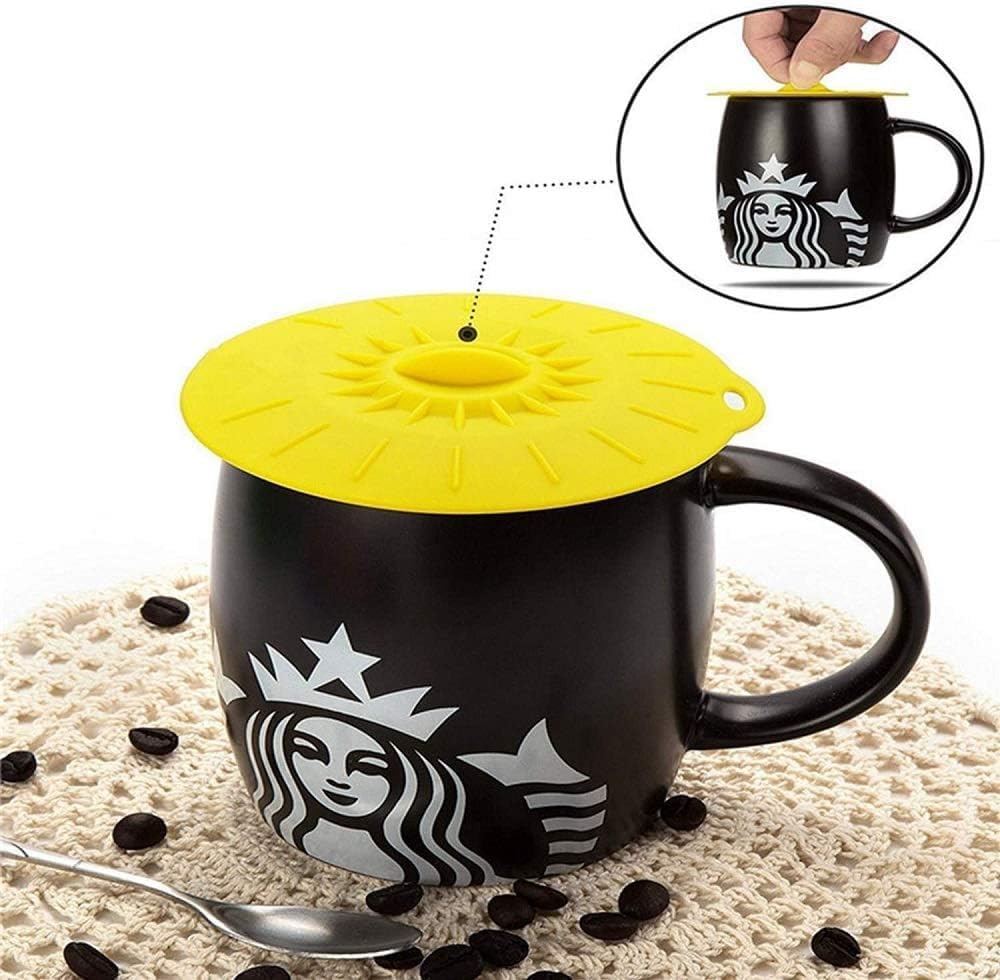 5 Pezzi Coperchi in Silicone, Coperchi Universali in Silicone, Coperchi A Ventosa, Per Ciotole, Tazze, Padelle e Forni a Microonde (Colore Regolare)