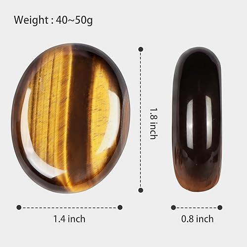 Miniatura 6 de Piedra de preocupación de palma de cristal para ansiedad, tallada a mano, ovalada, para el bolsillo, piedras para meditación, reiki, masaje