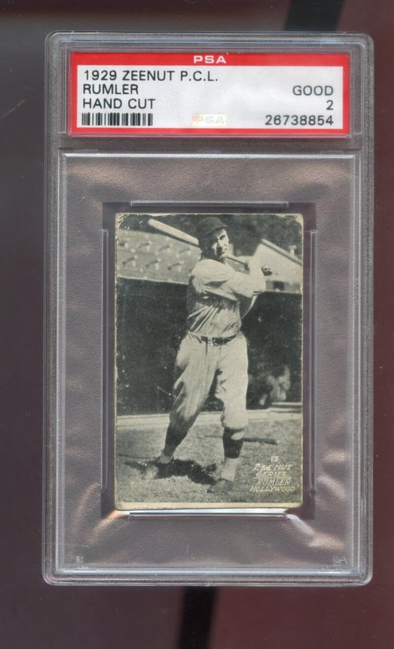 1929 Zeenut Zeenuts Bill Rumler PSA 2 Graded Baseball Card Pacific Coast League PCL P.C.L. Hollywood Stars