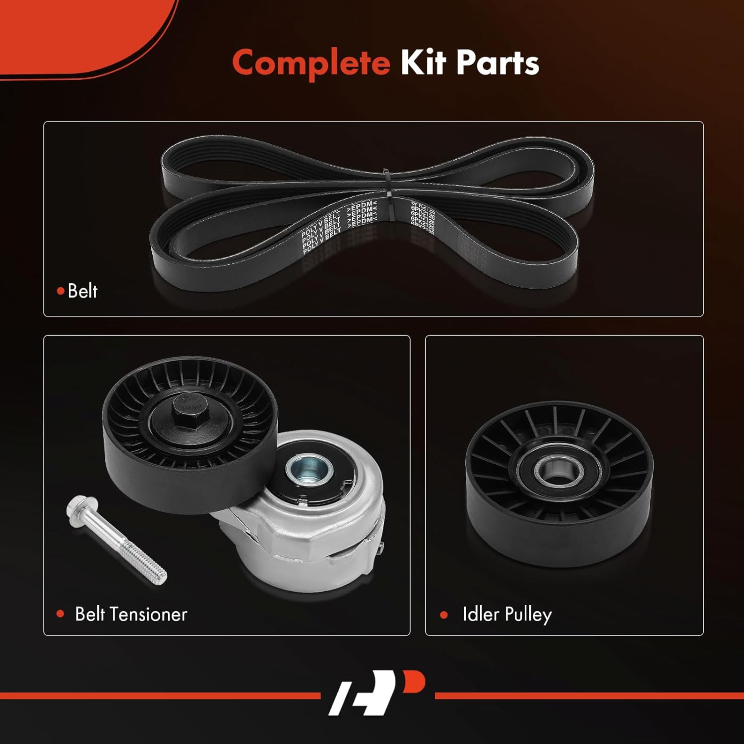 A-Premium Engine Serpentine Belt Drive Kit Compatible with Ford 2001-2007 Taurus & Mercury 2001-2005 Sable - 3.0L