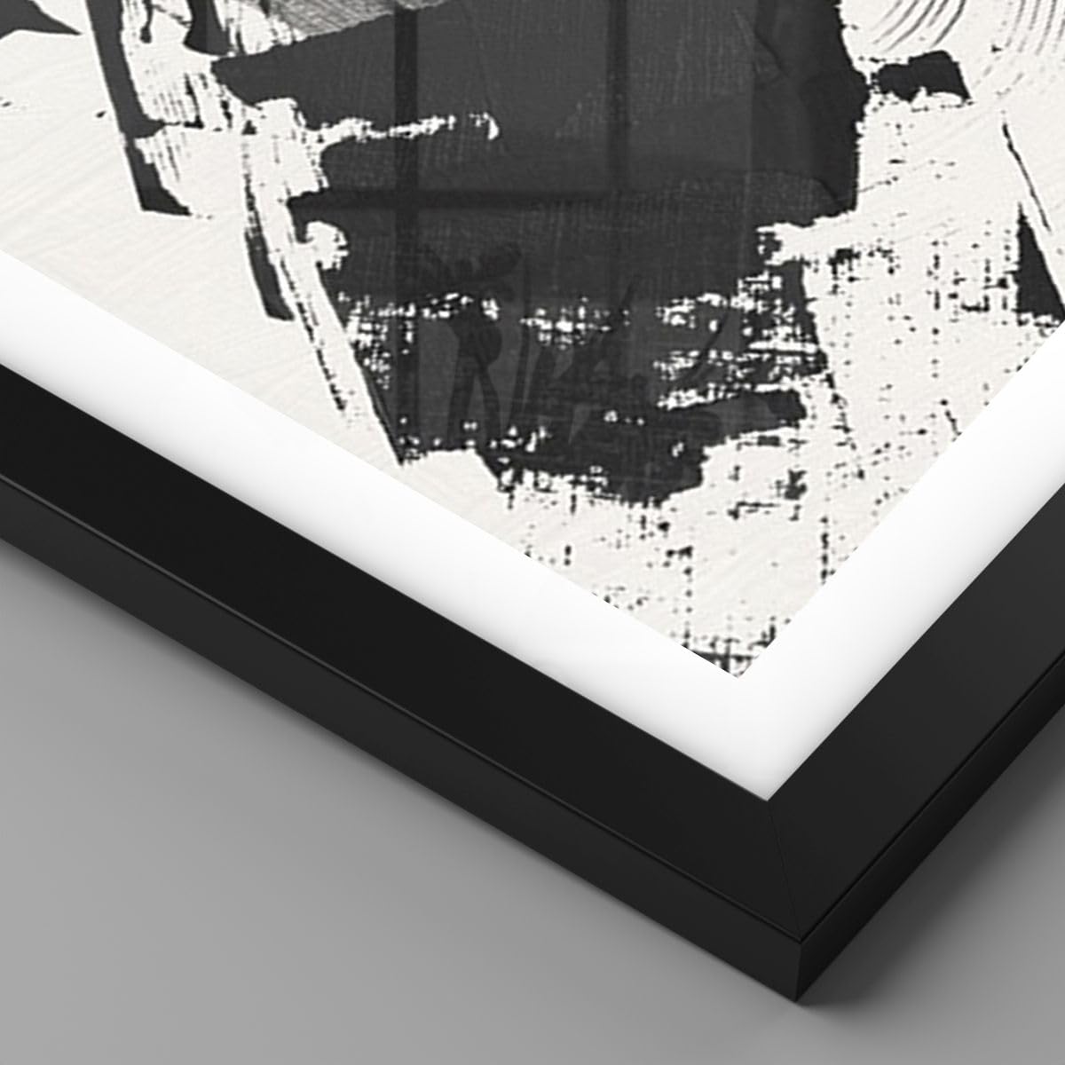 ARTTOR Affiche Murale Encadrée 30x30cm Noir Et Blanc Moderne - Décoration Cuisine, Salon, Chambre
