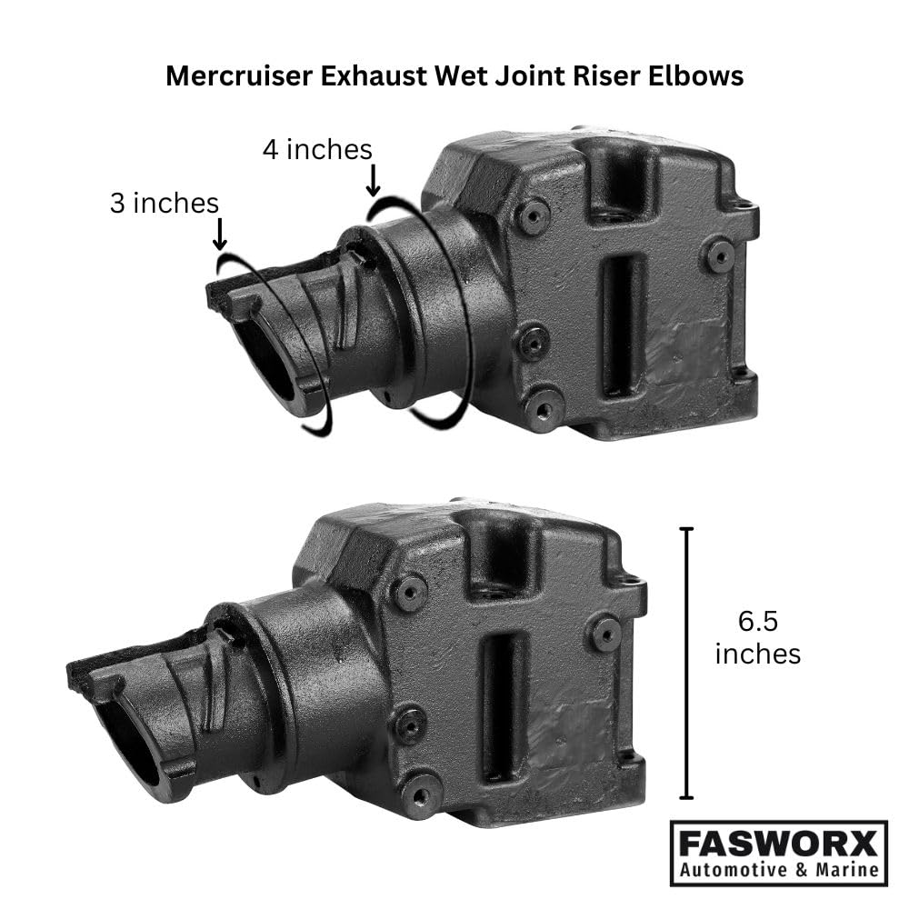Engine Gasket Sets FASWORX Mercruiser Set Of 2 Exhaust Riser Elbows ...