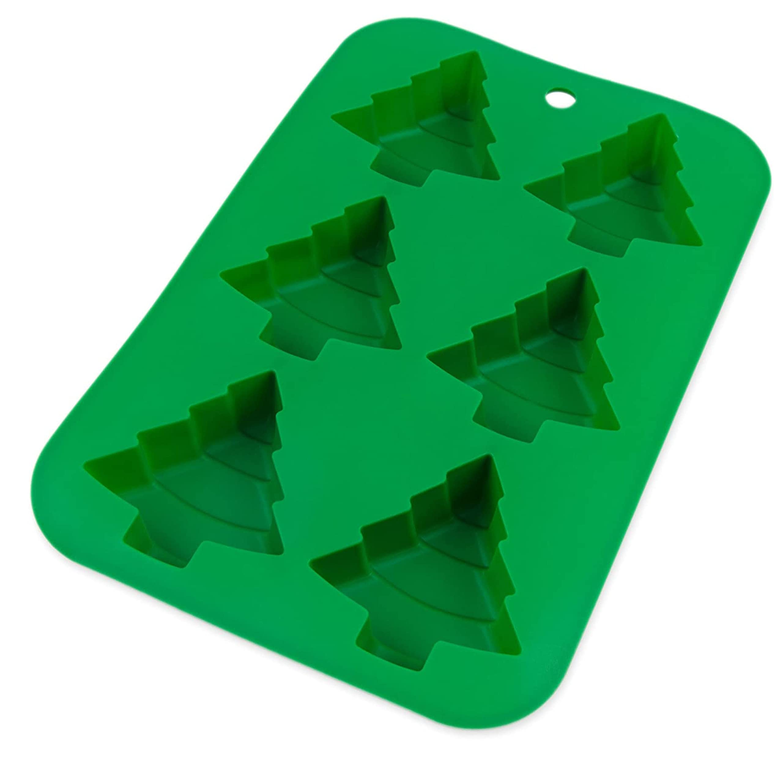 Moule en silicone pour muffins, brownie, cupcakes, gâteaux de Noël, Noël, Saint-Nicolas, gâteau, moule en silicone, moule à muffins, moule en cire, couleur : vert