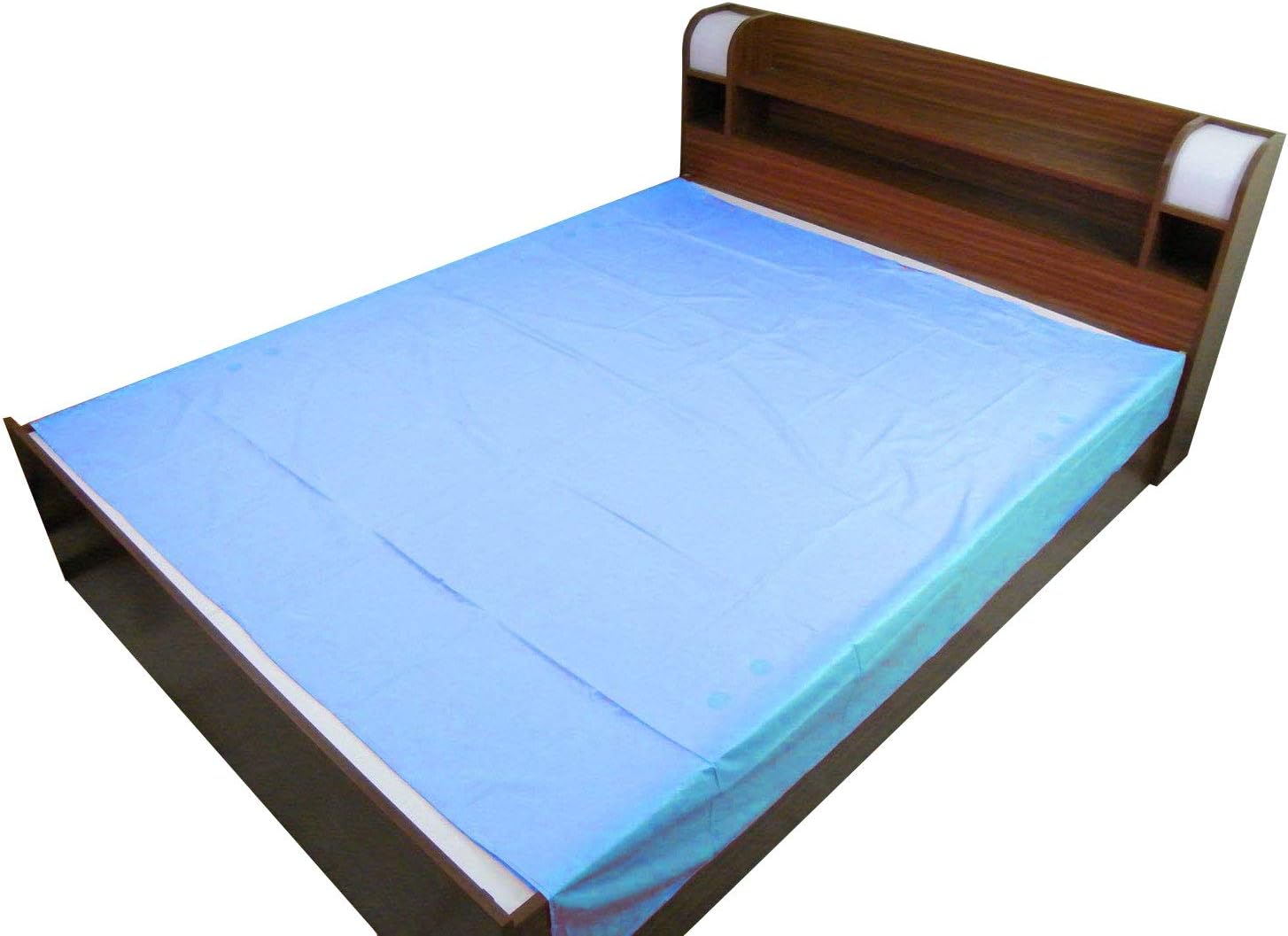 Rite Clique Baby Polypropylene Waterproof Plastic Sheet Double Bed King Size/Baby Adult Waterproof Protection Sheet for Mattress (7.5 x 7.5 feet)- Sky Blue