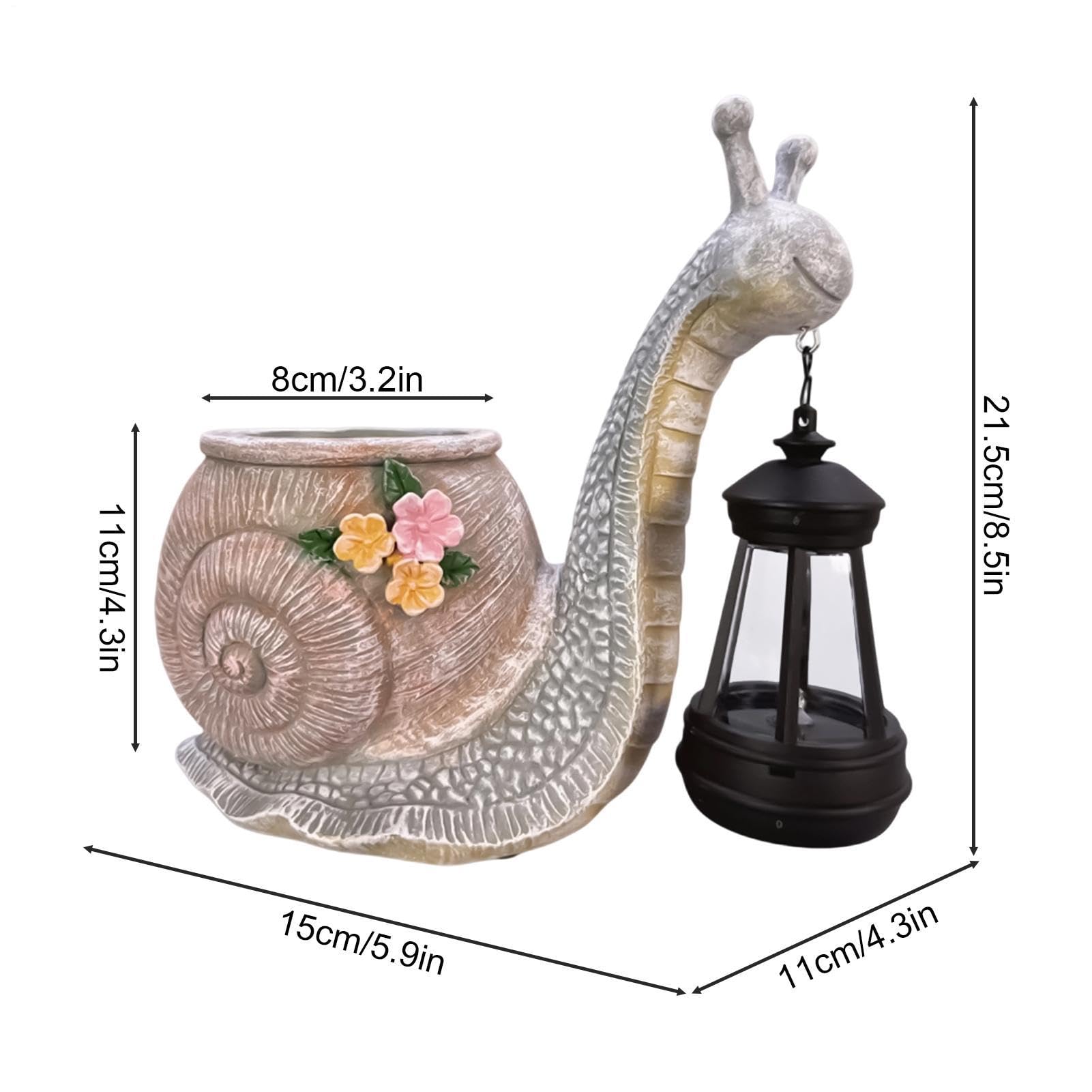 Fioriera Con Luce Solare Vaso per fiori in resina a forma di | Vasi da Fiori a Forma Animale Adatto per Esterno Porta d'Ingresso Patio Deck Scale Prato Giardino Terrazza