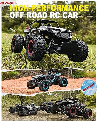 BEZGAR Remote Control Cars - 1:14 Scale RC Car, 2WD 20KM/H All-Terrains Toy Off Road Vehicle Monster Truck with 2 Rechargeable Battery for Boys Kids Adults and Girls, TB142 - Image 5