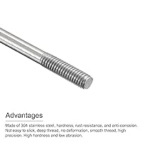 Vista 4 de MECCANIXITY Conector de varilla de empuje de acero inoxidable 304, varilla roscada de doble extremo para automóvil, barco, automóvil, avión