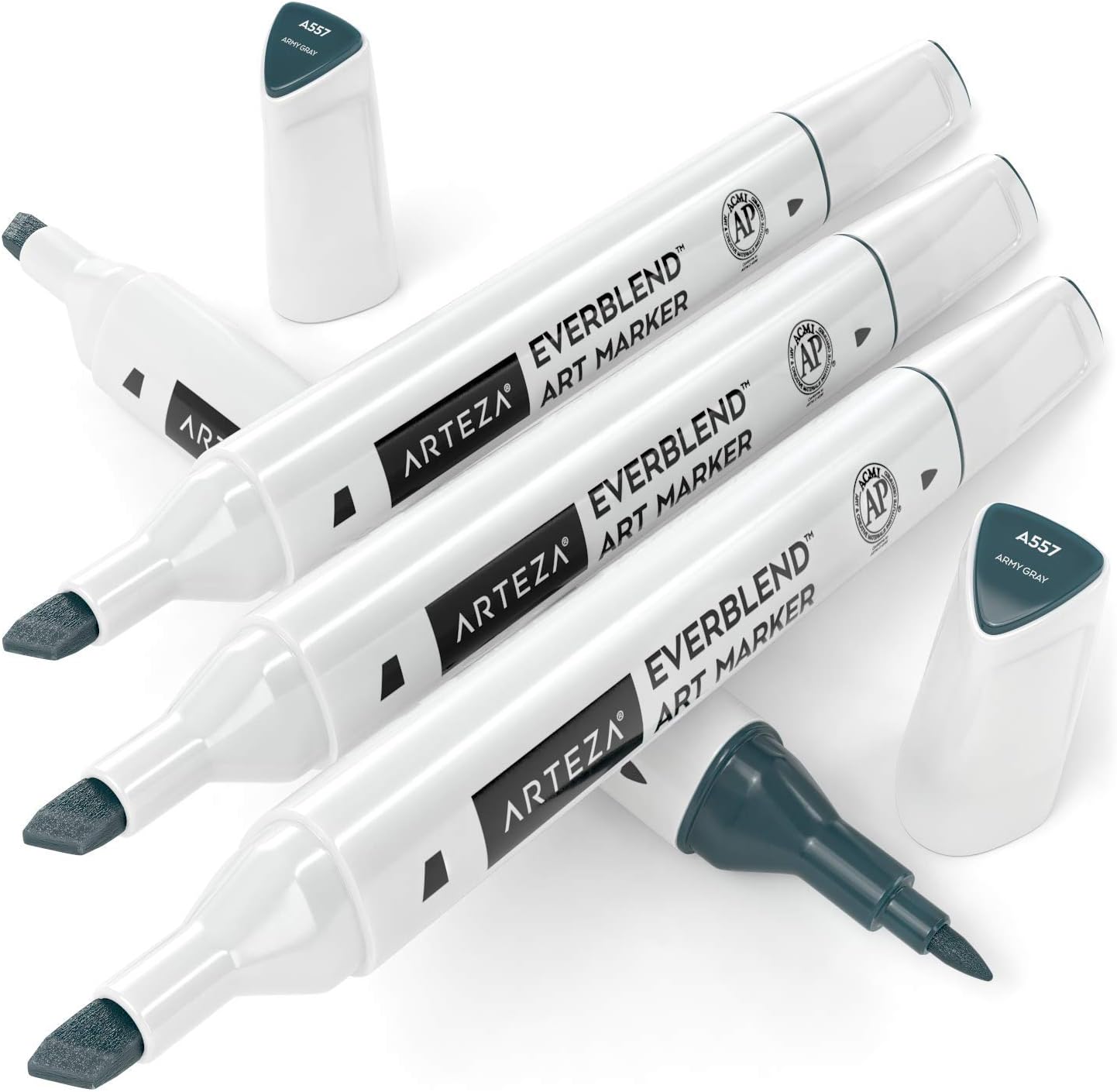 ARTEZA EverBlend Art Markers Army Gray A557 (Set of 4) - Image 3