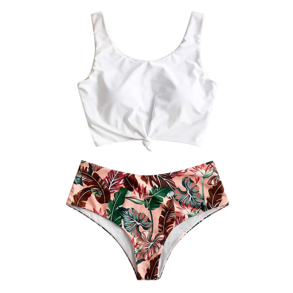 ZAFUL Tankini Traje de Baño con Relleno Takini Talla Grande Pantalones Dos Piezas para Mujer 2019