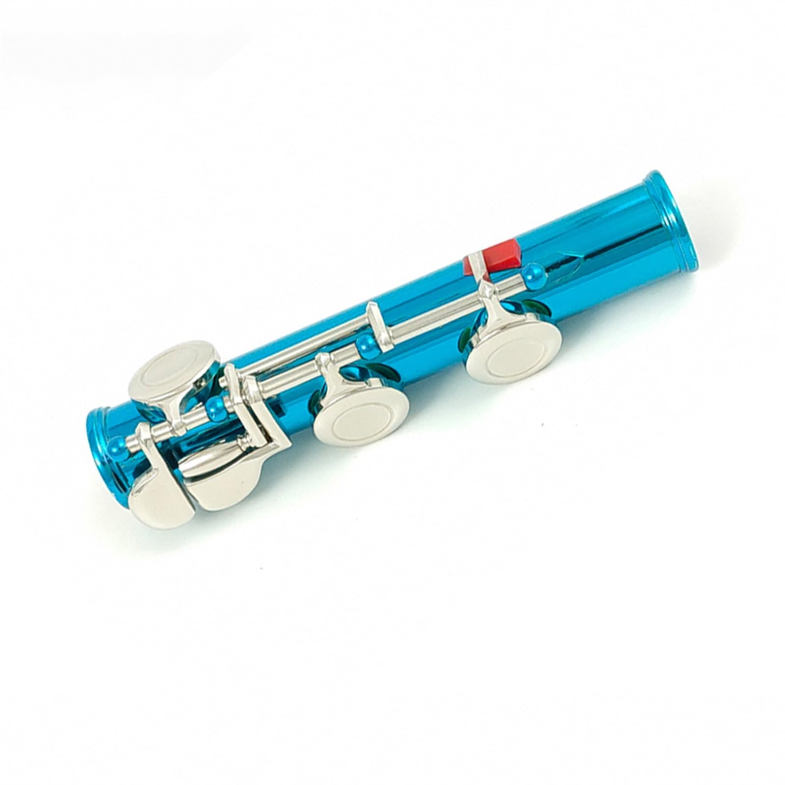 flauta travesera Flauta 16 Agujeros Cerrados C Llaves Instrumento Cuproníquel Niquelado Mar Azul Flauta Con Llave E instrumento de flauta profesional