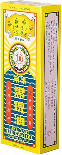 Ling Nam Aceite de HAK Kwai, cepas simples para el dolor de espalda, contusiones, esguince analgésico externo, alivio de dolores musculares y
