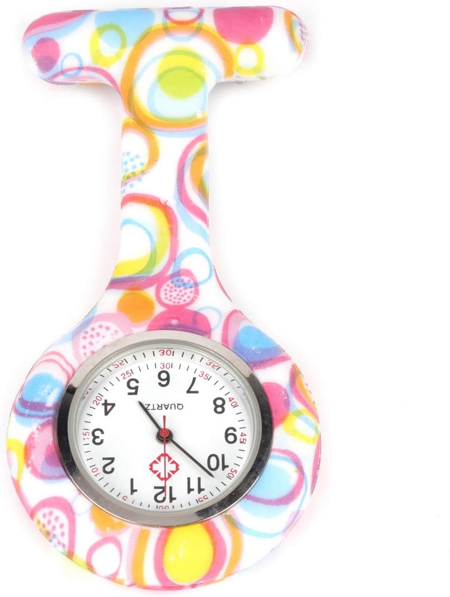 Nurse Watch Brooch, Silicone Nurse Watch Doctor Paramedic Medical Staff Lapel Pin-on Brooch Hanging Pocket Fob Watch