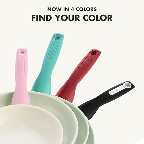 Miniatura 9 de GreenPan Rio Healthy Ceramic - Sartén antiadherente de 12 pulgadas, sin PFAS, apta para lavavajillas, rosa