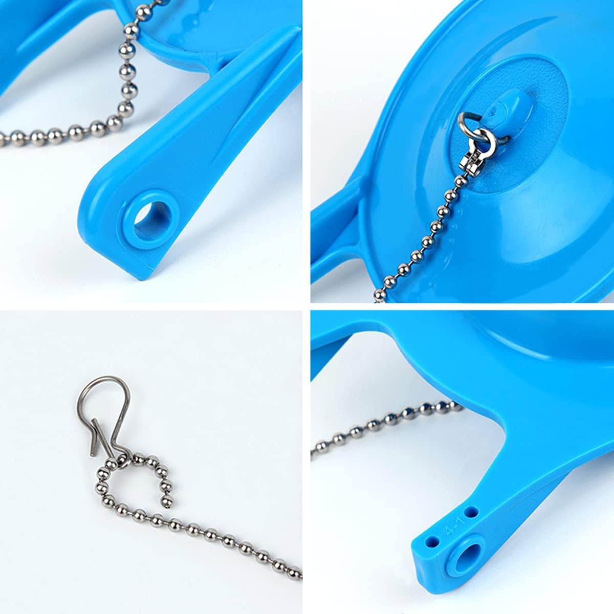 2 Pack 3 Inch Toilet Flapper Replacement Fits Gerber 99-788 Tanks, Blue | Water-Saving Rubber Flapper with Stainless Steel Chain, Durable Tank Seal Repair Replacement Parts for Most 3" Flush Valves