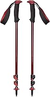 Black Diamond Trail Back Trekking Poles Pair - Durable Aluminum FlickLock Adjustable EVA Grips for Hiking Backpacking