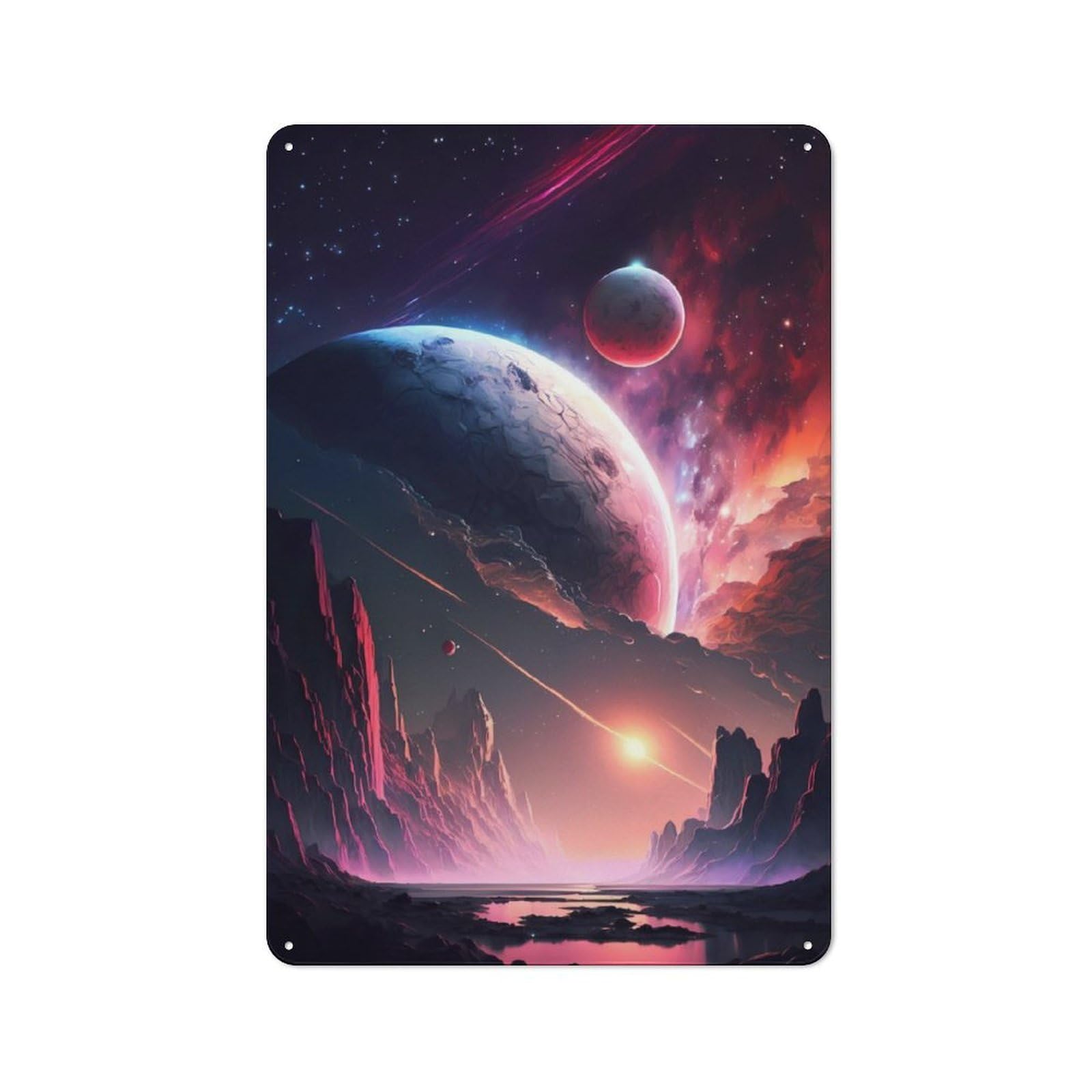 Galactic Panorama Metal Gift Sign 30x20cm, Vintage Home Wall Decor for Home, Shop, Pub Or Studio Wall