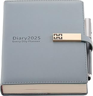 2025 Dairy,Academic Diary 2025 A5 Page A Day from January 2025 to December 2025,Organizer Daily Monthly Planner with Colorful Monthly Tabs,Pen,Pen Loop and Inner Pocket,Bookmarks (Blue)