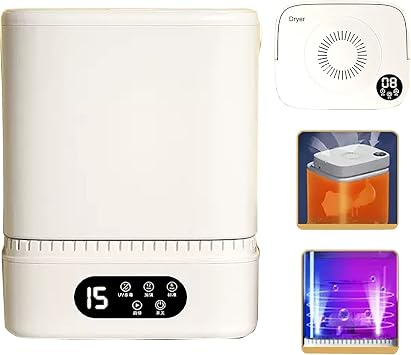 Portable Washing Machine with Dryer with Sterilization, Mini Washing Machine, Small Washing Machine, Bucket Washer, Compact, Laundry Desk, Underwear, RV - Gift Choice Size D